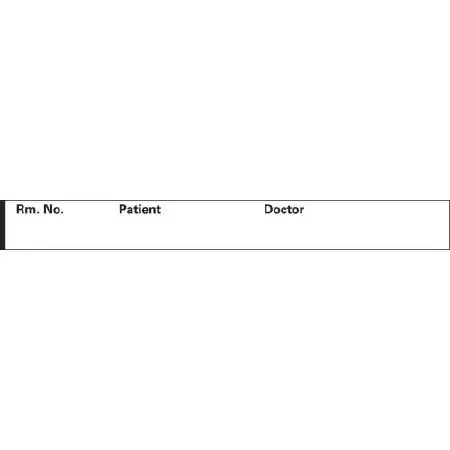 PDC – Pre-Printed Label pdc Advisory Label White Paper Rm No.__Patient_Doctor_ Black Patient Information 1/2 X 4-1/2 Inch – N-5-1