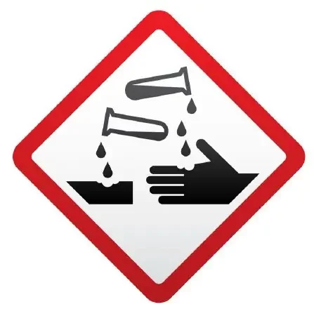 PDC – Pre-Printed Label pdc Warning Label Red / White Paper GHS Symbol Black OSHA 1-1/2 X 1-1/2 Inch – ULGHS2