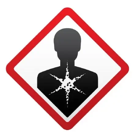 PDC – Pre-Printed Label pdc Warning Label Red / White Paper GHS Symbol Black OSHA 1-1/2 X 1-1/2 Inch – ULGHS8
