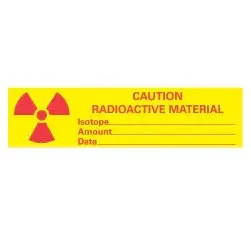 PDC – Pre-Printed / Write On Label pdc Laboratory Use Yellow Paper Caution Radioactive Material Red Biohazard 3/4 X 3 Inch – RA-4