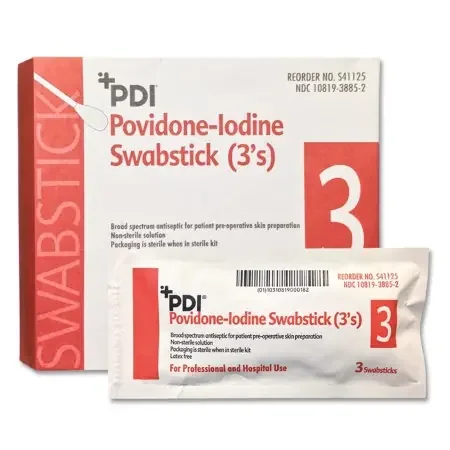PDI – Impregnated Swabstick 10% Strength Povidone-Iodine Individual Packet NonSterile – S41125