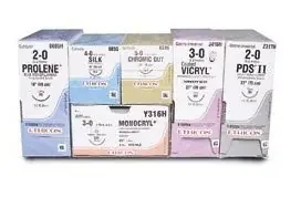 PDS II – Suture with Needle Absorbable Uncoated Violet Suture Monofilament Polydioxanone Size 5 – 0 27 Inch Suture 1-Needle 17 mm Length 1/2 Circle Taper Point Needle – Z303H