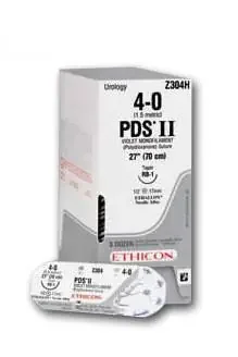 PDS Plus – Antibacterial Suture with Needle Absorbable Uncoated Undyed Suture Monofilament Polydioxanone with Irgacare MP Antibacterial Suture Size 2 – 0 27 Inch Suture 1-Needle 36 mm Length 1/2 Circle Taper Point Needle – PDP259H