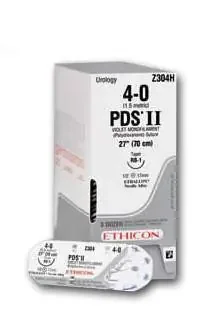 PDS Plus – Antibacterial Suture with Needle Absorbable Uncoated Violet Suture Monofilament Polydioxanone with Irgacare MP Antibacterial Suture Size 3 – 0 27 Inch Suture 1-Needle 17 mm Length 1/2 Circle Taper Point Needle – PDP305H