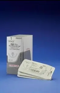 PDS Plus – Antibacterial Suture with Needle Absorbable Uncoated Violet Suture Monofilament Polydioxanone with Irgacare MP Antibacterial Suture Size 1 36 Inch Suture 1-Needle 36 mm Length 1/2 Circle Taper Point Needle – PDP347H