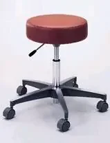 Pedigo Products – Exam Stool Backrest Pneumatic Height Adjustment 5 Casters Black – P-527-GS-BLK