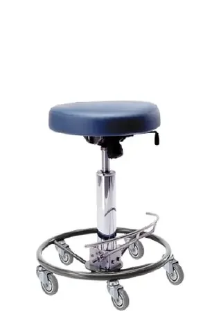 Pedigo Products – Hydraulic Surgeon’s Stool Large Padded Backrest Hydraulic Height Adjustment 5 Casters, High Grade 3 Inch Casters, 3 Locking Casters Black – P-6001-BLK