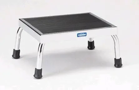 Pedigo Products – Step Stool 1 Step Chrome Plated Steel Frame 8-1/4 Inch Step Height – P-10