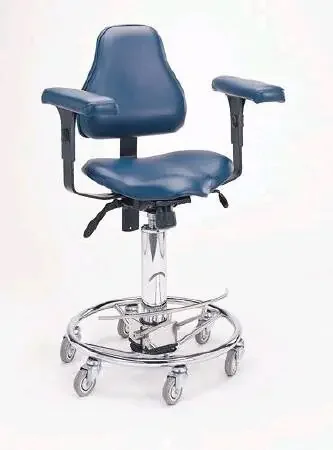 Pedigo Products – Surgeon Stool Backrest Pneumatic Height Adjustment 6 Casters – P-7000-BLK