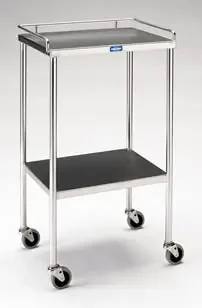 Pedigo Products – Utility Table 20 L X 34 H Inch Stainless Steel 1-1/2 Inch Top Dimensions 3 Sided Top Rail 1 Shelf – SG-81-SS