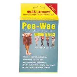 Pee-Wee – Unisex Urinal Bag Up to 24 oz. Zip Closure Single Patient Use – D583PW300