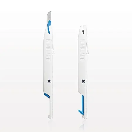 PenBlade – Safety Scalpel No. 10 Stainless Steel / Plastic NonSlip Grip Handle Sterile Disposable – PB-M-10-CAS