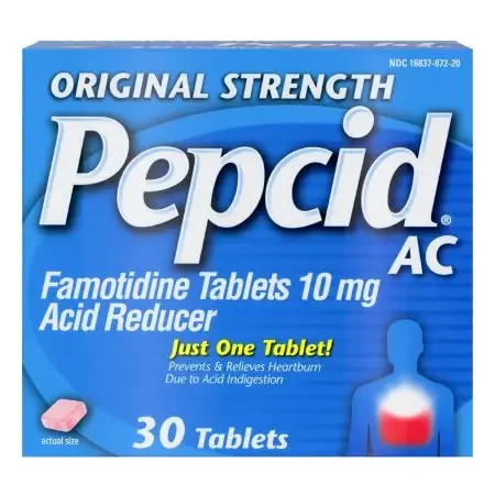 Pepcid AC – Antacid 10 mg Strength Tablet 30 per Box – 70716837872305