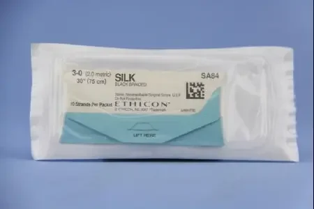 Perma – Hand SUTUPAK – Suture without Needle Braided Silk Nonabsorbable Coated Size 3 – 0 30 Inch Suture – SA84H