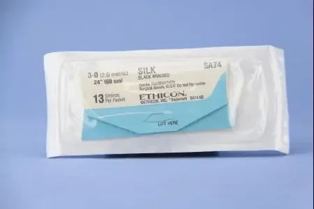 Perma – Hand SUTUPAK – Suture without Needle Braided Silk Nonabsorbable Coated Size 3 – 0 24 Inch Suture – SA74H