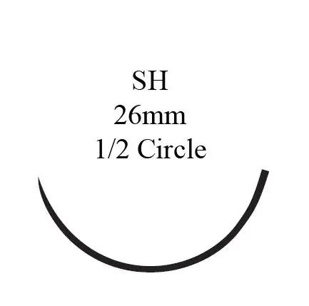Perma-Hand – Suture with Needle Nonabsorbable Coated Black Suture Braided Silk Size 2 – 0 30 Inch Suture 1-Needle 26 mm Length 1/2 Circle Taper Point Needle – K833H