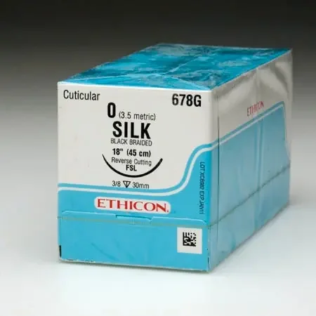 Perma-Hand – Suture with Needle Nonabsorbable Coated Black Suture Braided Silk Size 3 – 0 30 Inch Suture 1-Needle 26 mm Length 1/2 Circle Taper Point Needle – C017D