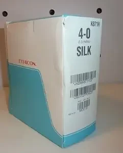Perma-Hand – Suture with Needle Nonabsorbable Coated Black Suture Braided Silk Size 4 – 0 30 Inch Suture 1-Needle 17 mm Length 1/2 Circle Taper Point Needle – K871H