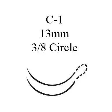 Perma-Hand – Suture with Needle Nonabsorbable Coated Black Suture Braided Silk Size 6 – 0 18 Inch Suture Double-Armed 12 mm Length 3/8 Circle Taper Point Needle – 706G
