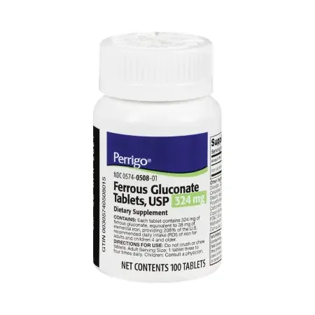 Perrigo – Mineral Supplement Iron 324 mg Strength Tablet 100 per Bottle – 00574050801