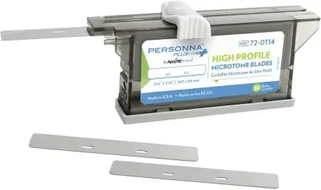 Personna Plus – Microtome Blade 0.012 Inch Thick, 3 Facet Edge For Histology Applications – 72-0114-0000