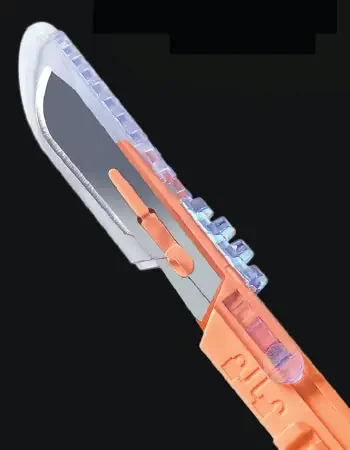 Personna Plus – Safety Scalpel No. 22 Polymer Coated Stainless Steel / Plastic Classic Grip Handle Sterile Disposable – 73-0622