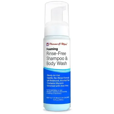 Pharma-C-Wipes – Rinse-Free Shampoo and Body Wash 7.1 oz. Pump Bottle Fresh Scent – 55-200905K