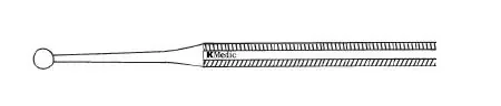 Pilling – Excavator Curette Verucca 5 Inch Length Solid Octagonal Handle 4 mm Tip Straight Round Cup Tip – KM69457