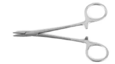 Pilling – Needle Holder 4-3/4 Inch Length Straight Delicate Smooth Jaw Finger Ring Handle – 510325