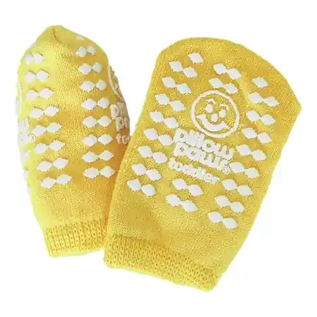 Pillow Paws – Slipper Socks Toddler Yellow Ankle High – 1093-001