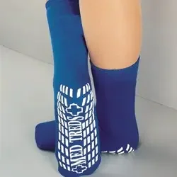 Pillow Paws Your Way – Slipper Socks One Size Fits Most Royal Blue Mid-Calf – 7121