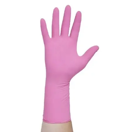 PINK UNDERGUARD – Exam Glove Small NonSterile Nitrile Extended Cuff Length Textured Fingertips Pink Chemo Tested – 47453