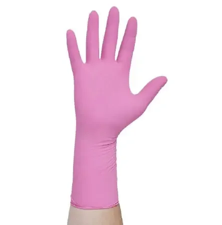 PINK UNDERGUARD – Exam Glove X-Large NonSterile Nitrile Extended Cuff Length Textured Fingertips Pink Chemo Tested – 47456