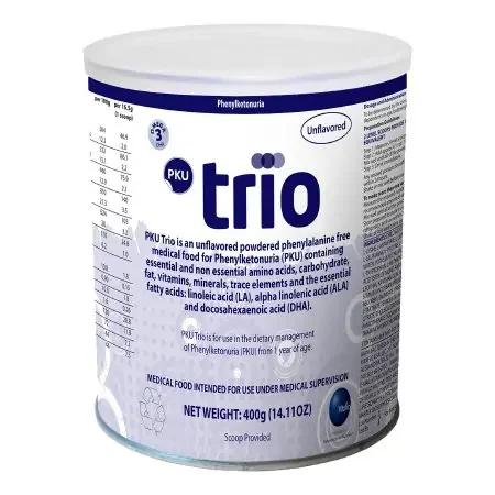 PKU trio – PKU Oral Supplement Unflavored 400 Gram Can Powder – 51806