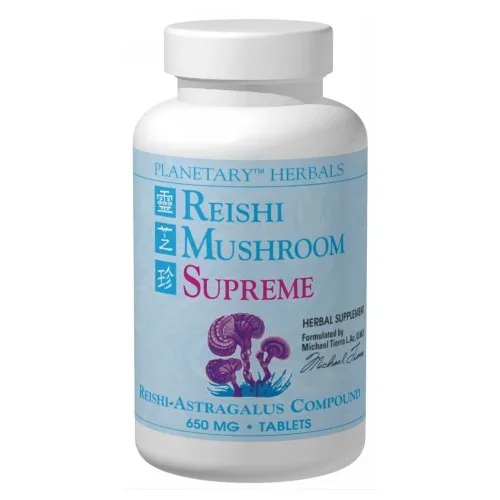 Planetary Herbals, Reishi Mushroom Supreme, 650 MG, 100 Tabs