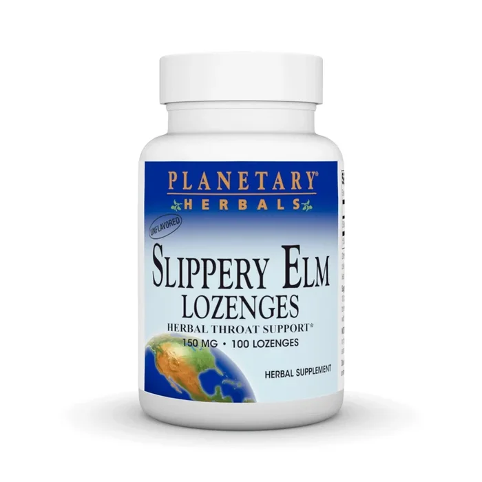 Planetary Herbals Slippery Elm Lozenges Unflavored 100 Lozenge