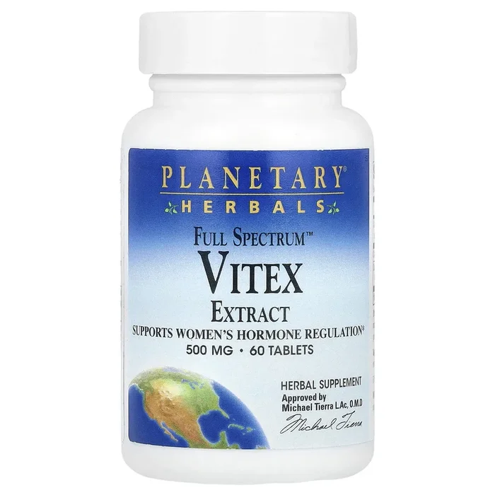 Planetary Herbals, Vitex Extract, Full Spectrum 500 mg, 60 Tablets