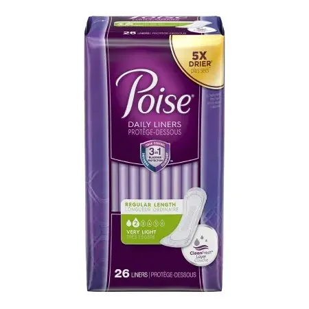 Poise – Bladder Control Pad 7-1/2 Inch Length Light Absorbency Absorb-Loc Core One Size Fits Most Adult Female Disposable – 19305