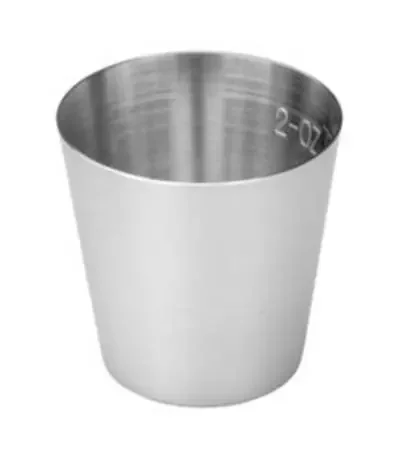 Polar Ware – Graduated Medicine Cup 2 oz. Silver Stainless Steel Reusable – 98SSP3-2