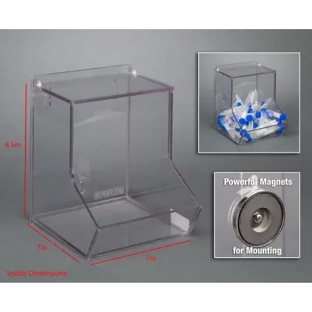 Poltex – Bulk Bin with Lid Clear PETG 7 X 7 X 8-1/2 Inch – BLKBNLIDS-M