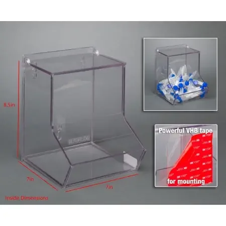 Poltex – Bulk Bin with Lid Clear PETG 7 X 7 X 8-1/2 Inch – BLKBNLIDS-T