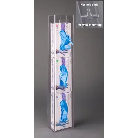 Poltex – Glove Box Holder Magnet Mounted 3-Box Capacity Clear 19.8 X 5-1/2 Inch PETG Plastic – 3GBNARRO-W