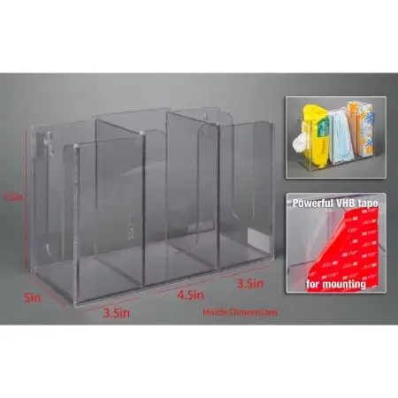 Poltex – Multi Holder Clear Acrylic Manual 3 Compartment VHB Tape Mount – MSKWIP-T