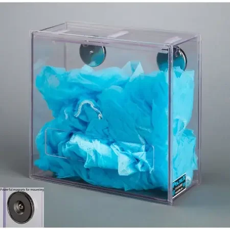 Poltex – PPE Dispenser Magnetic Mount Clear 4 X 10 X 10 Inch PETG Plastic – BULKPPE10-M