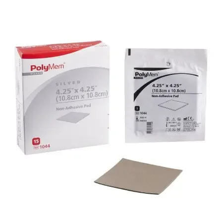 PolyMem Silver – Silver Foam Dressing 4 X 4 Inch Square Sterile – 1044