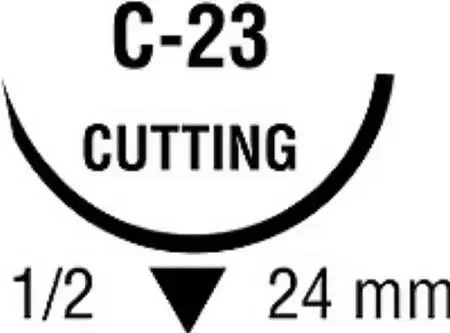 Polysorb – Suture with Needle Absorbable Coated Undyed Suture Braided Polyester Size 3 – 0 30 Inch Suture 1-Needle 24 mm Length 1/2 Circle Reverse Cutting Needle – SL-613