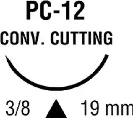 Polysorb – Suture with Needle Absorbable Coated Undyed Suture Braided Polyester Size 4 – 0 18 Inch Suture 1-Needle 19 mm Length 3/8 Circle Conventional Cutting Needle – SL-1653