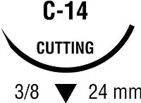 Polysorb – Suture with Needle Absorbable Coated Violet Suture Braided Polyester Size 2 – 0 30 Inch Suture 1-Needle 24 mm Length 3/8 Circle Reverse Cutting Needle – CL-823