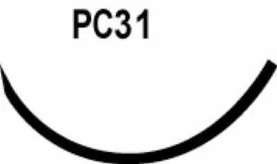 PolySyn – Suture with Needle Absorbable Coated Undyed Suture Braided Polyglycolic Acid Suture Size 4 – 0 18 Inch Suture 1-Needle 19 mm Length 3/8 Circle Precision Reverse Cutting Needle – 496B