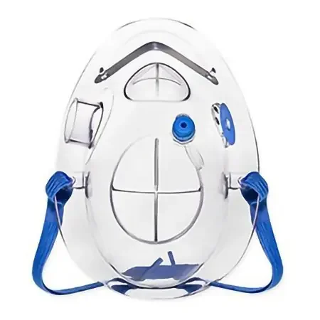 POM EZ-Lite – Oxygen Mask with ETCO2 Monitoring Elongated Style Adult One Size Fits Most Adjustable Head Strap / Nose Clip – KE1003-MM